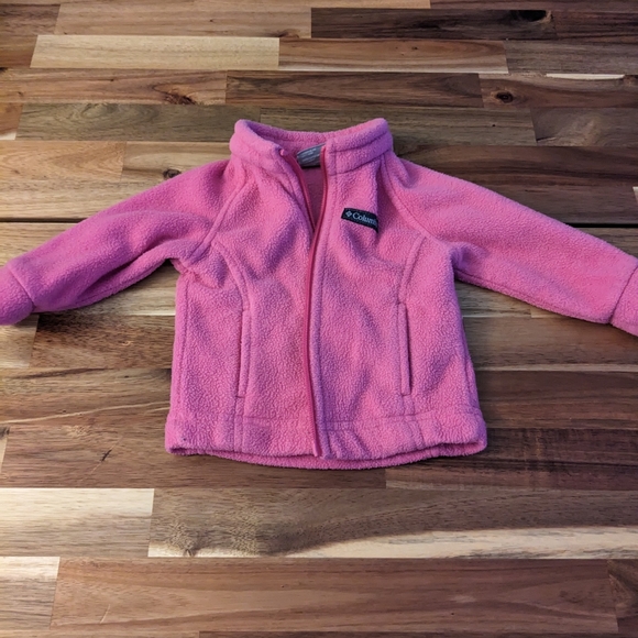 Columbia Kids Pink Fleece Jacket - Picture 1 of 3